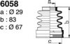 DEPA 6058 Bellow Set, drive shaft